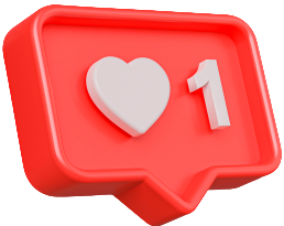 Instagram heart 3d icon